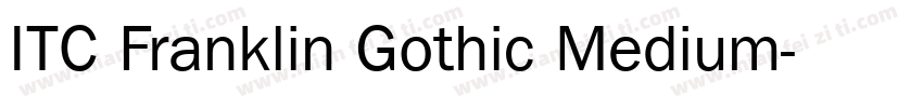 ITC Franklin Gothic Medium字体转换